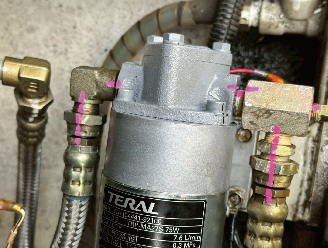 プライミングポンプ交換