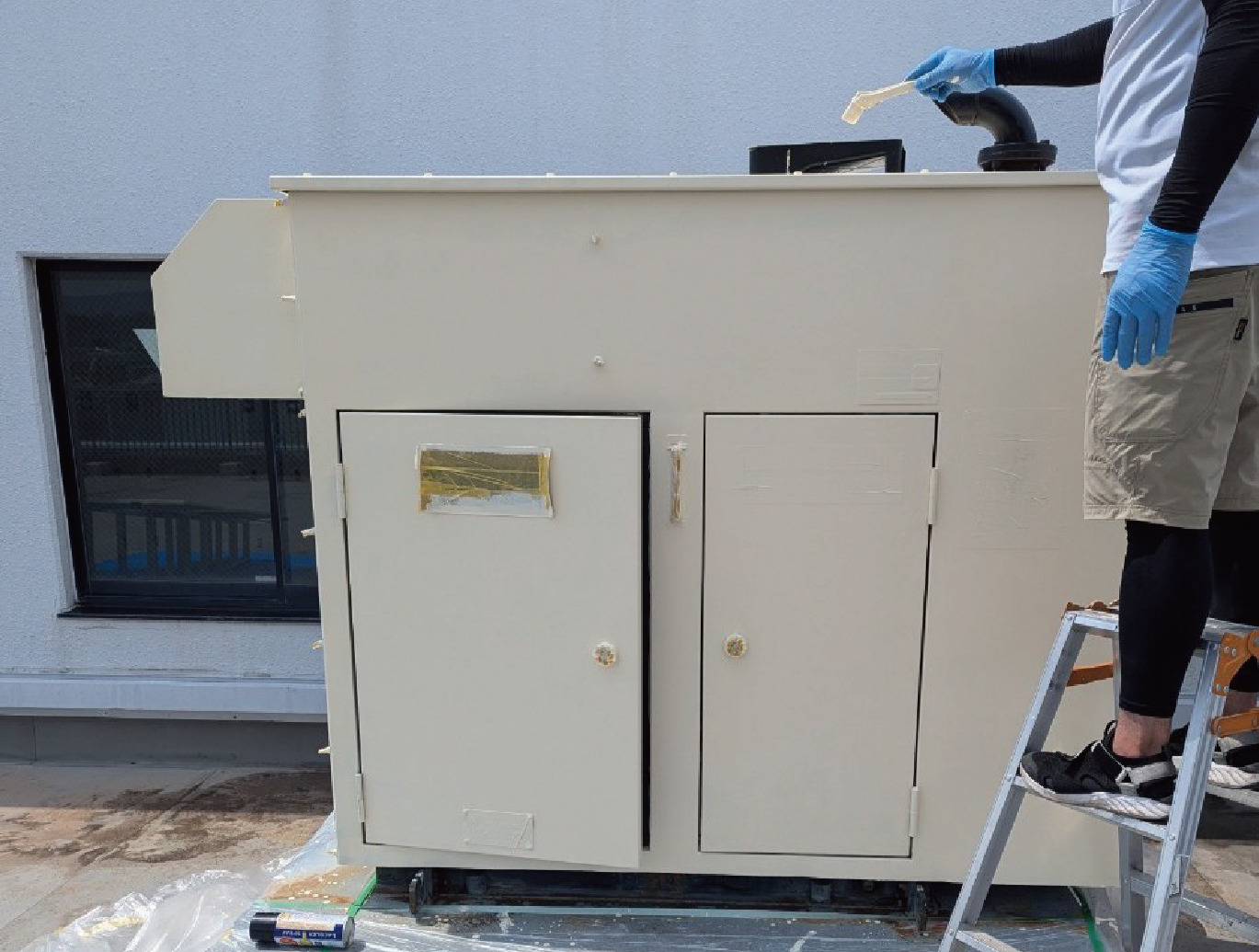 発電機外壁塗装